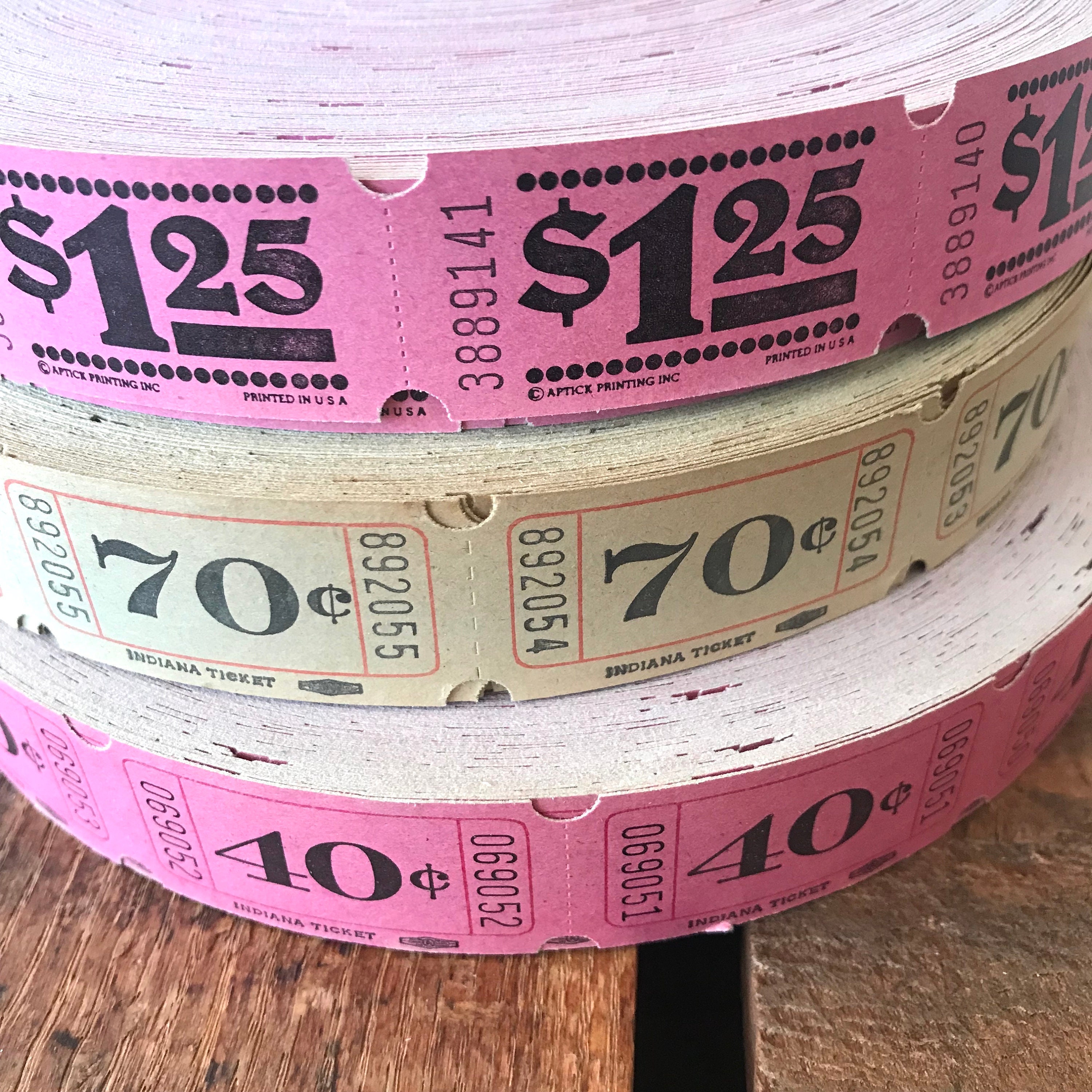 Vintage Tickets - Set of 36 - Vintage Carnival Tickets Vintage Tickets - Set of 36 - Vintage Carnival Tickets