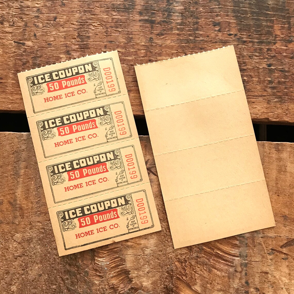 Vintage Ice Coupon Tickets 16 Tickets Vintage Tickets | Etsy