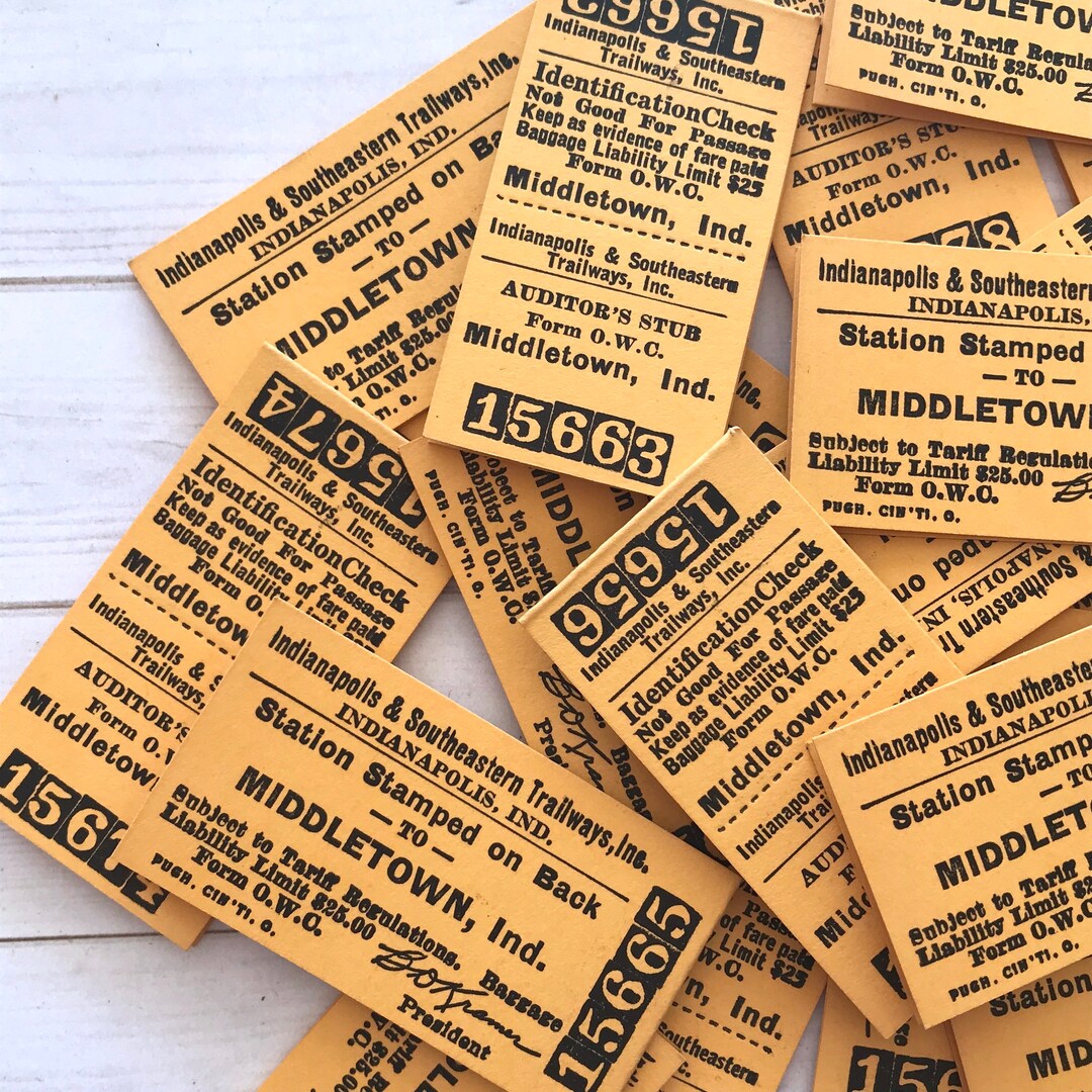 Vintage Railroad Tickets Set of 5 Vintage Tickets Vintage Etsy