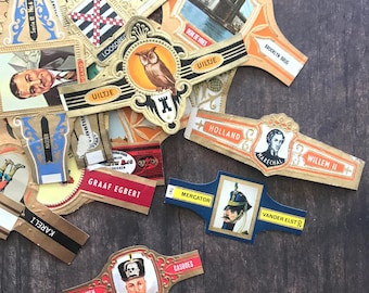 12 Bands/bundle #3 Bundles Vintage Cigar Wraps/Labels ALL DIFFERENT 200 12 Bands/bundle #3 Bundles Vintage Cigar Wraps/Labels ALL DIFFERENT 200