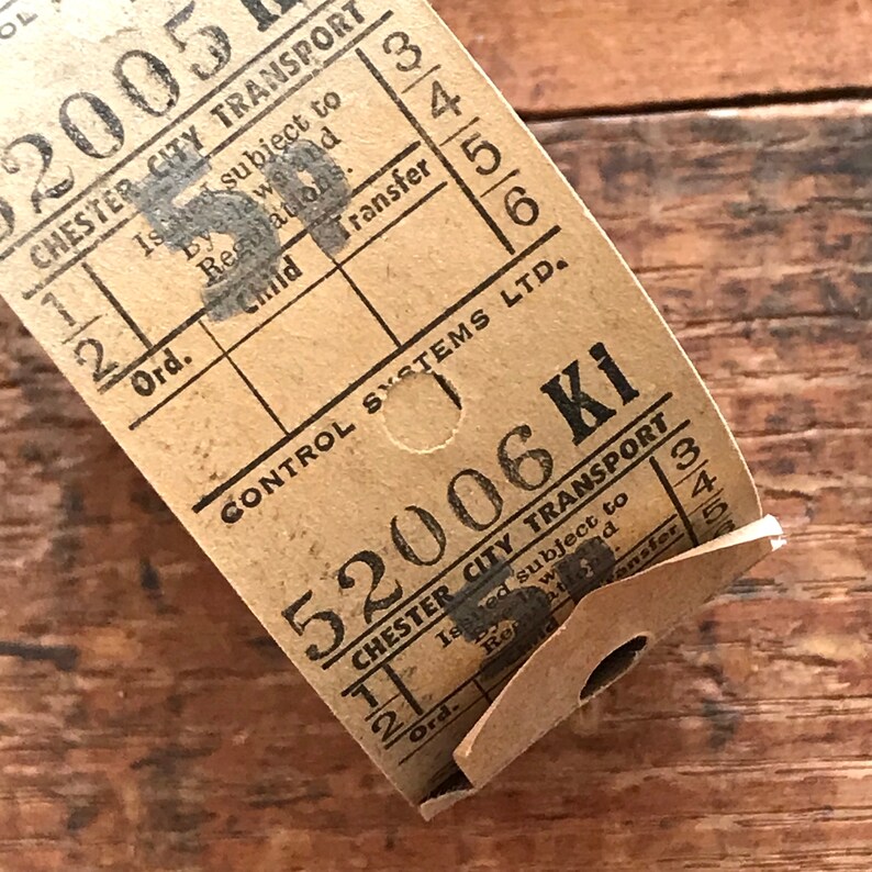 vintage british bus ticket roll 1000 tickets vintage etsy