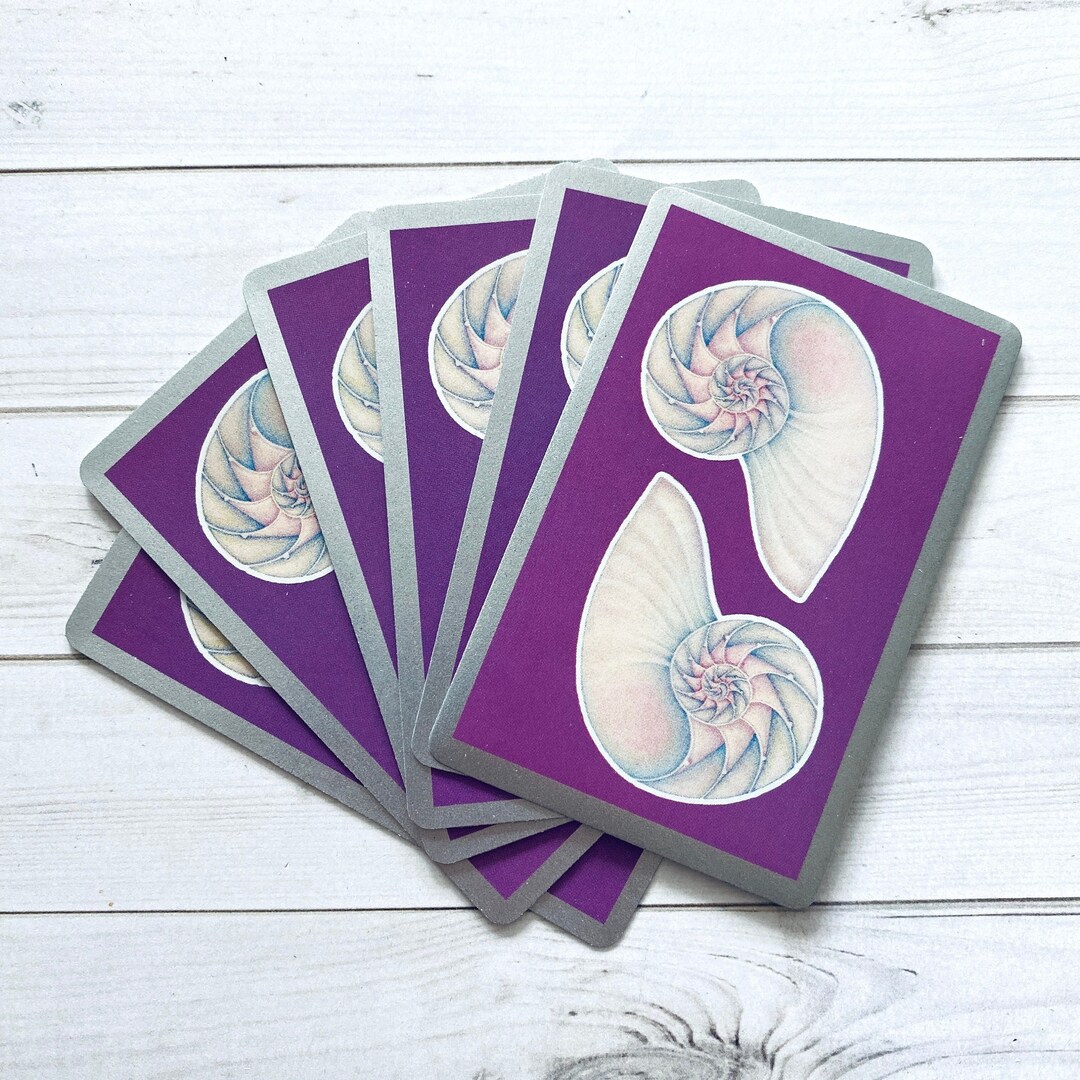 Vintage Shell Playing Cards Set of 6 Vintage Cards Etsy