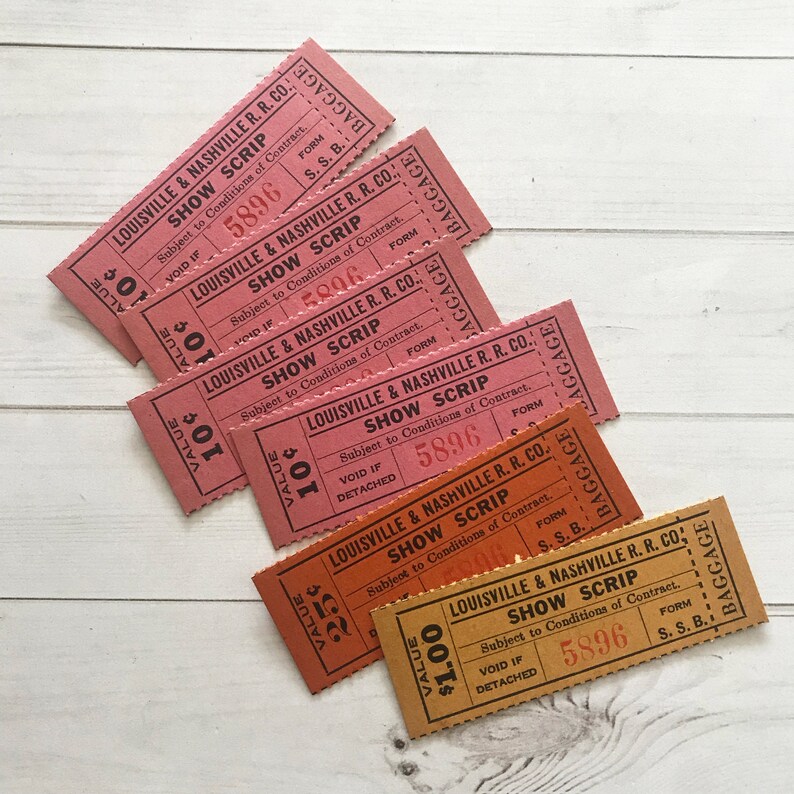 Vintage Railroad Tickets Set of 23 Vintage Tickets Etsy