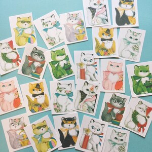 Cute Animal Stickers - Set of 24 - Handmade Stickers, Vintage Style, Vintage Animals, Stickers for Children, Planner Stickers, Cute Animals