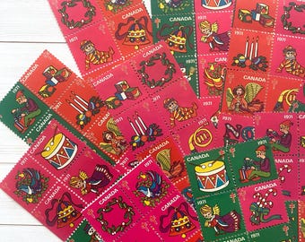 売約2073 外国切手 アメリカ クリスマス シリーズ セルフ糊切手21枚未使用 Etsy