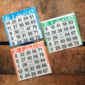 Paper Bingo Cards Set of 60 Bingo Sheets, Junk Journal Paper, Junk ...