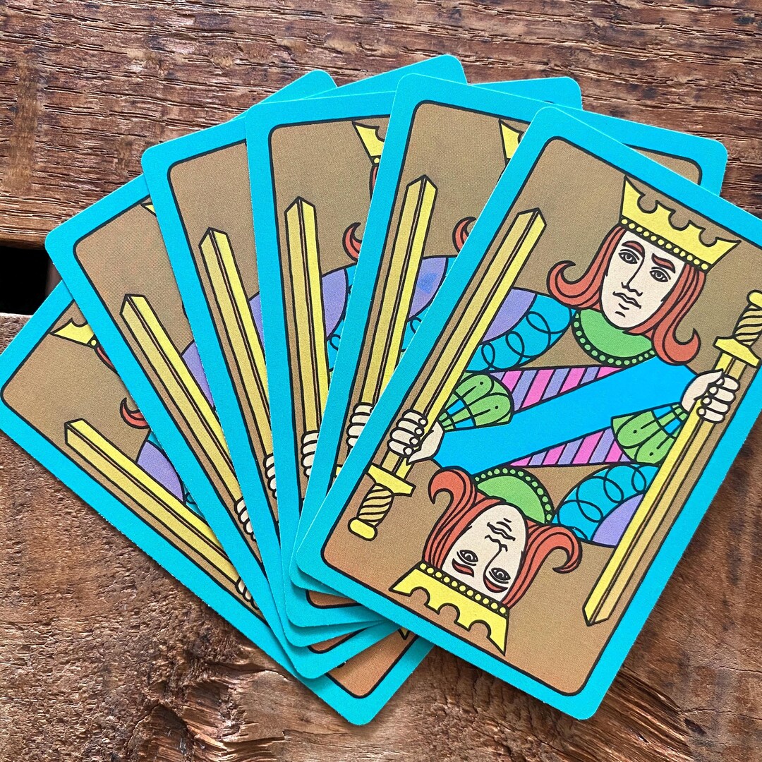 1900年製 FASTMAIL ビンテージトランプ ヴィンテージキングトランプ - 6枚セット - Etsy 日本