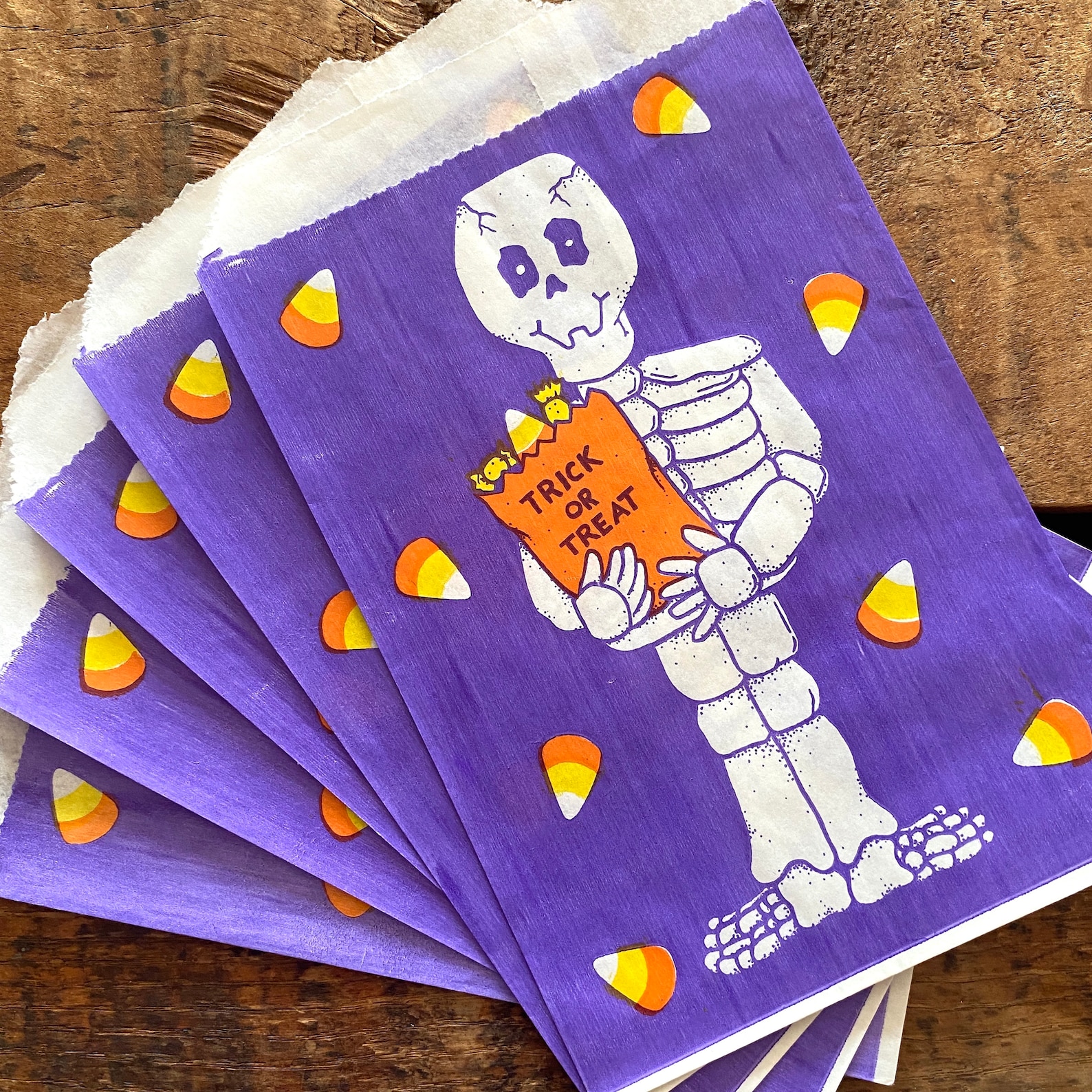 Vintage Halloween Treat Bags Set of 5 Trick or Treat Etsy