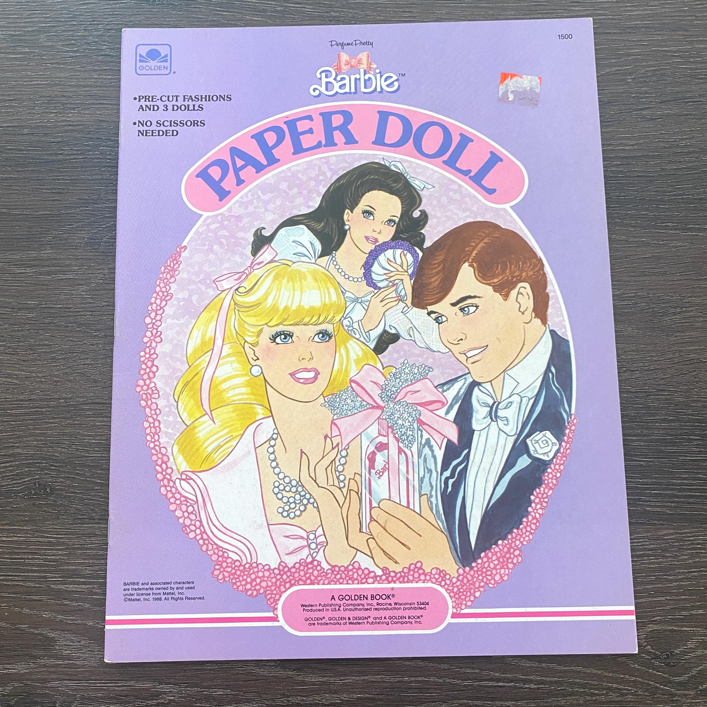 Vintage Unused Perfume Pretty Barbie Paper Doll Book - Uncut 80s
