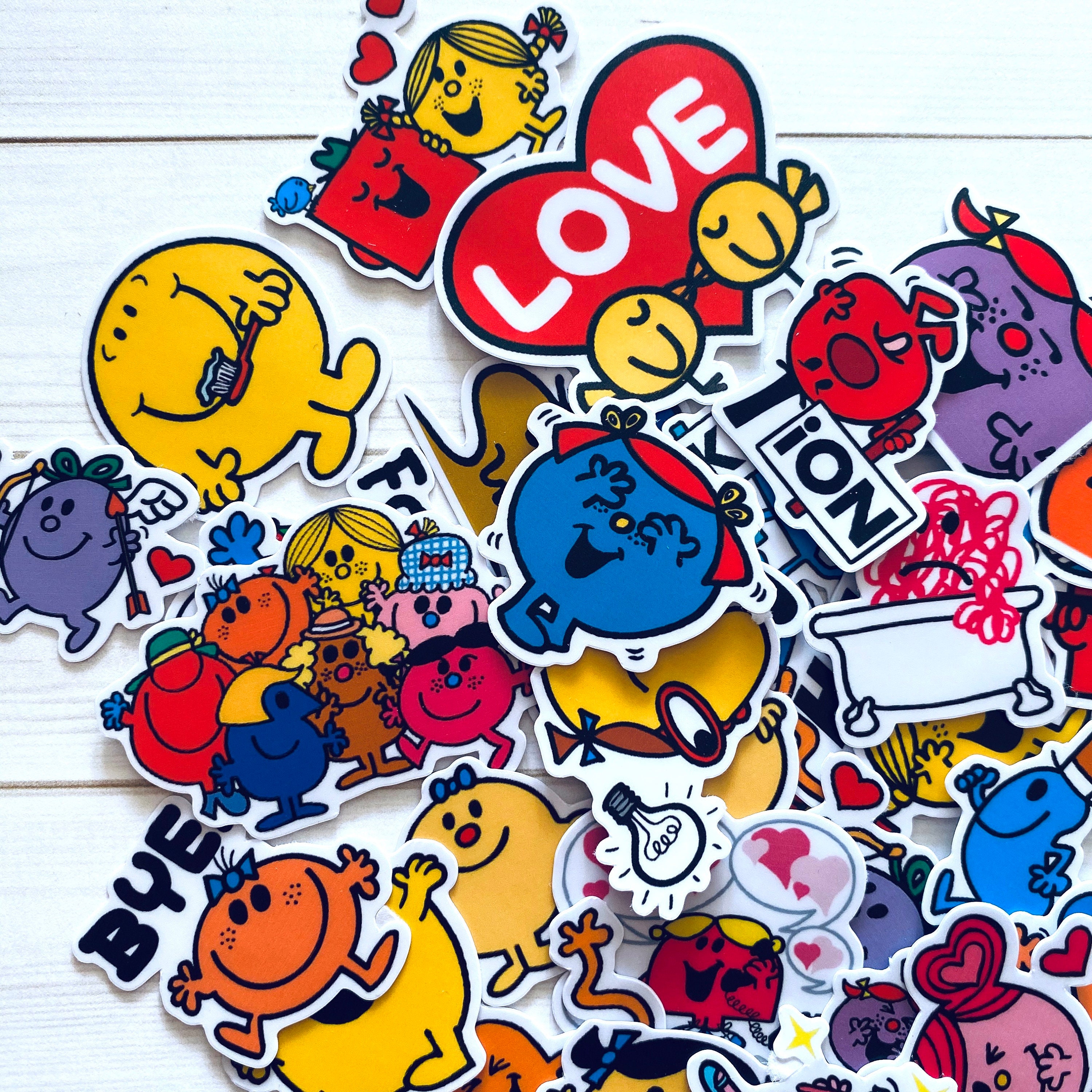Mr Men and Little Miss Stickers Set of 40 Journal - Etsy Mr Men and Little Miss Stickers Set of 40 Journal - Etsy