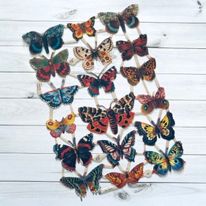 German Scraps Butterflies Die Cuts, Cut Outs, Reproduction, Vintage Style, Vintage Inspired, Paper Ephemera, Vintage Butterflies, Insect image 6