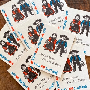Tarjetas de conteo antiguas (juego de 8) - Papel efímero antiguo, lote de conteos de puentes, Amish de Pensilvania holandeses, tarjetas de diario basura, lote de puentes antiguos