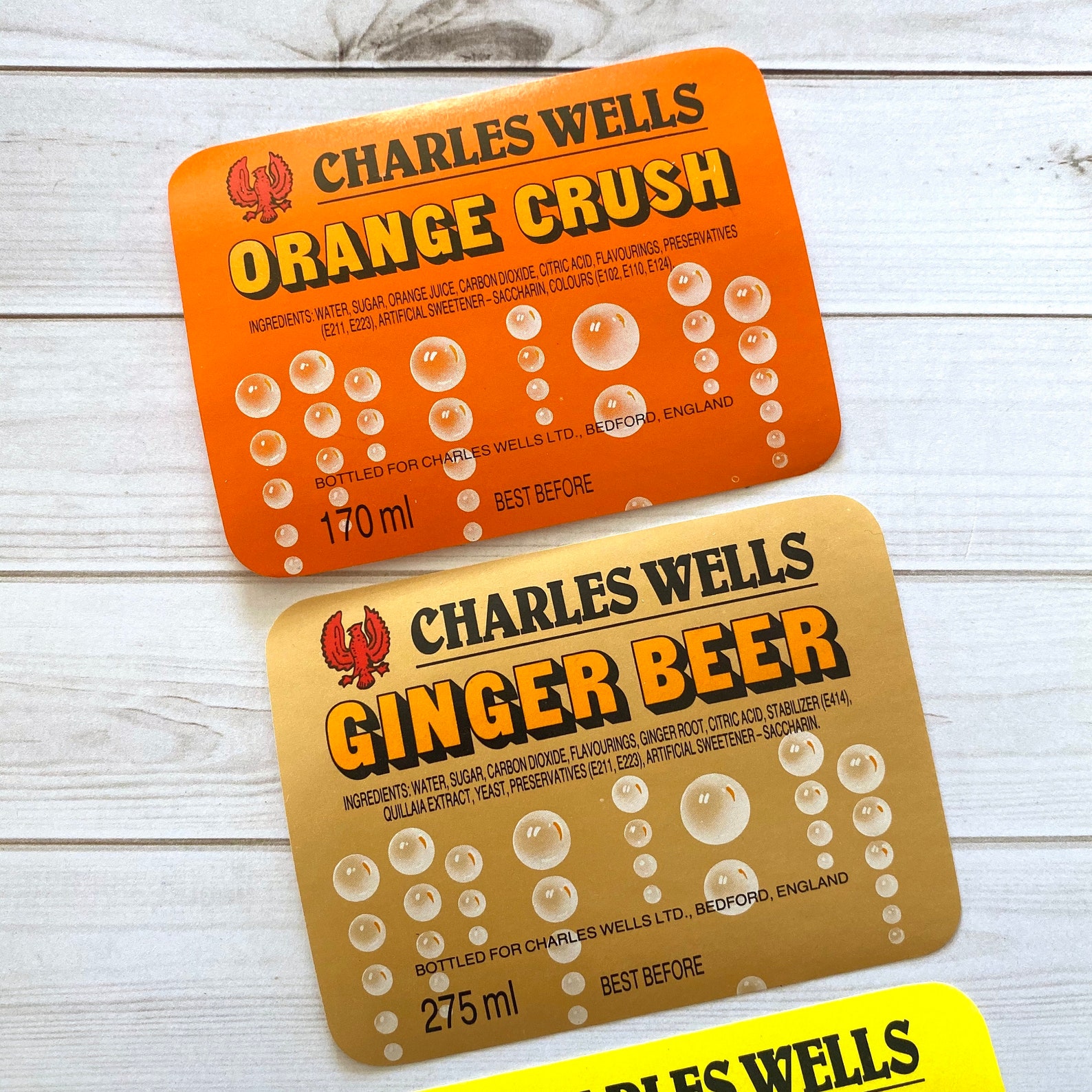 Vintage Soda Labels Set of 6 Vintage Labels NOS Labels - Etsy