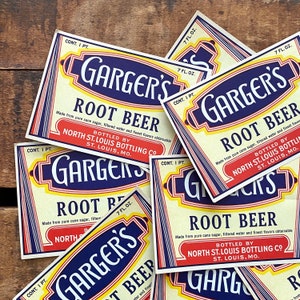 Vintage Root Beer Soda Drink Etiketten - 5er Set - Junk Journal Papier Ephemera