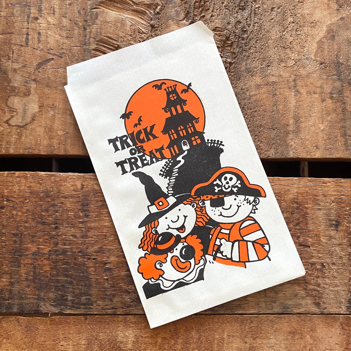 Vintage Halloween Treat Bags Set of 5 Trick or Treat Etsy