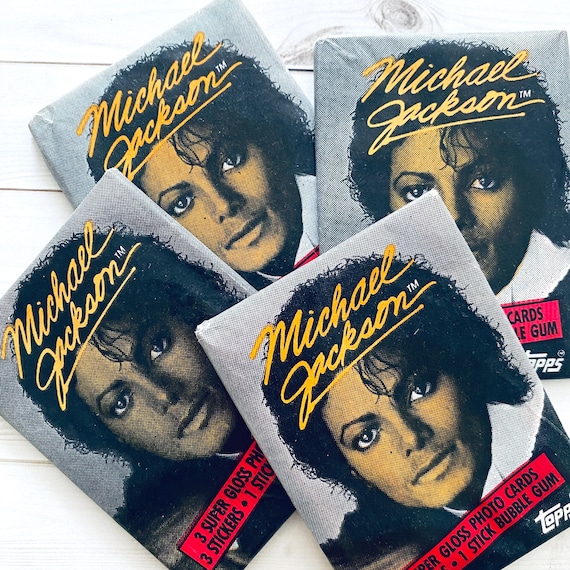 Michael Jackson 4枚セット 8cmCD シングル　カセット Vintage Michael Jackson Wax Pack - 1 Pack - Junk Journal, Paper
