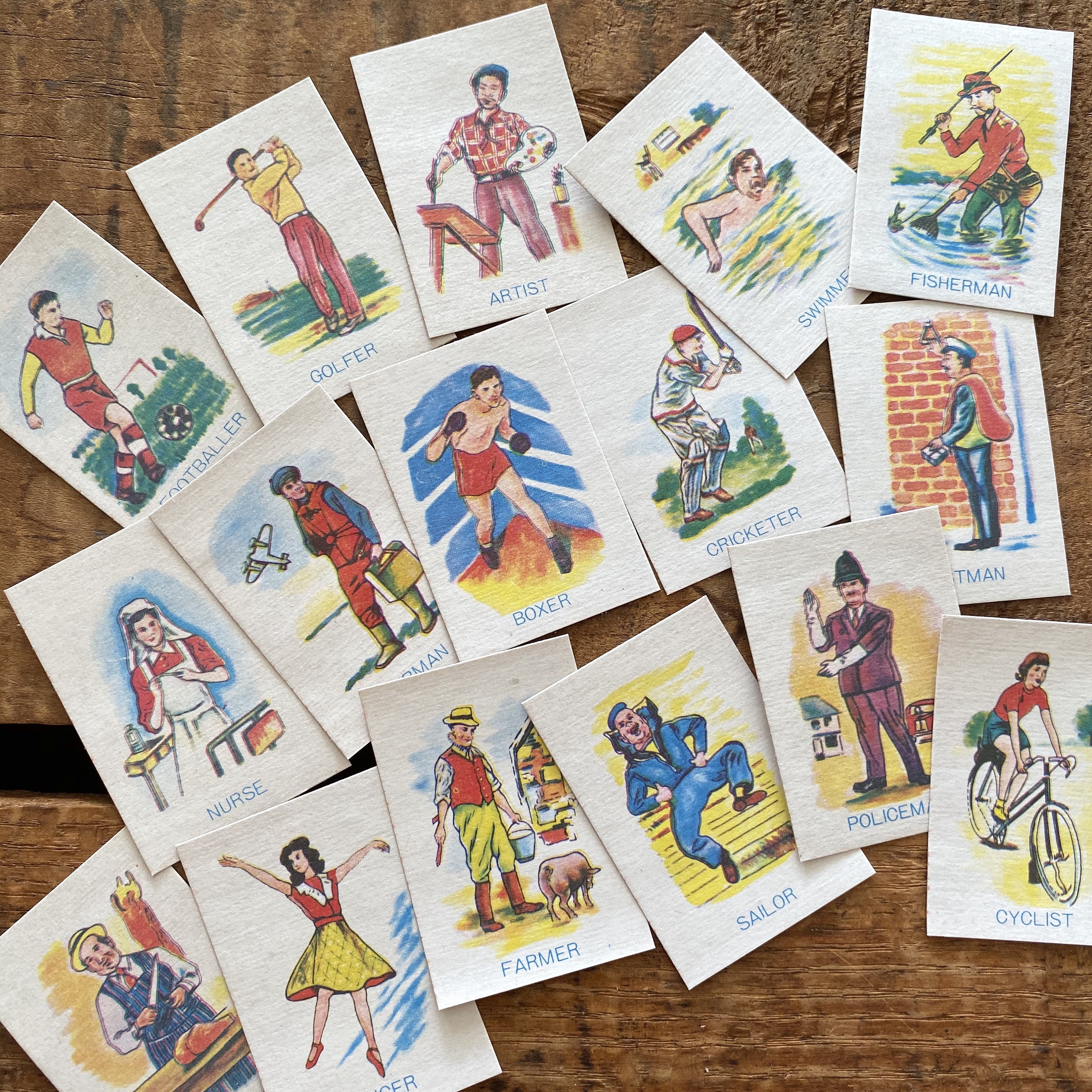 Vintage Miniature Old Maid Card Game - Unused - Vintage Children Cards, Paper Ephemera, Junk Journal, Collage Crafts, Old Dime Store Toy