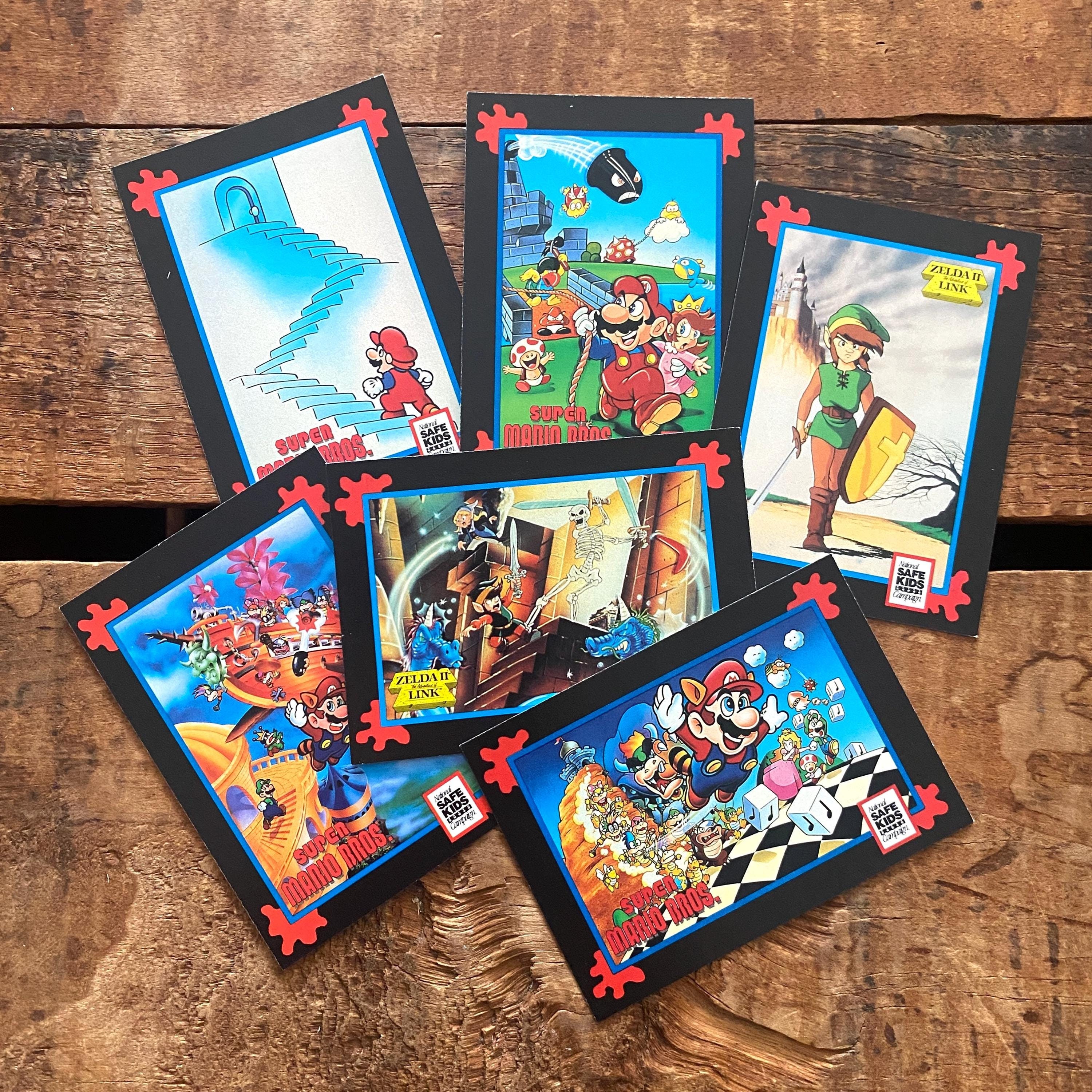 Vintage Nintendo Super Mario Trading Cards - Set of 6 - Junk
