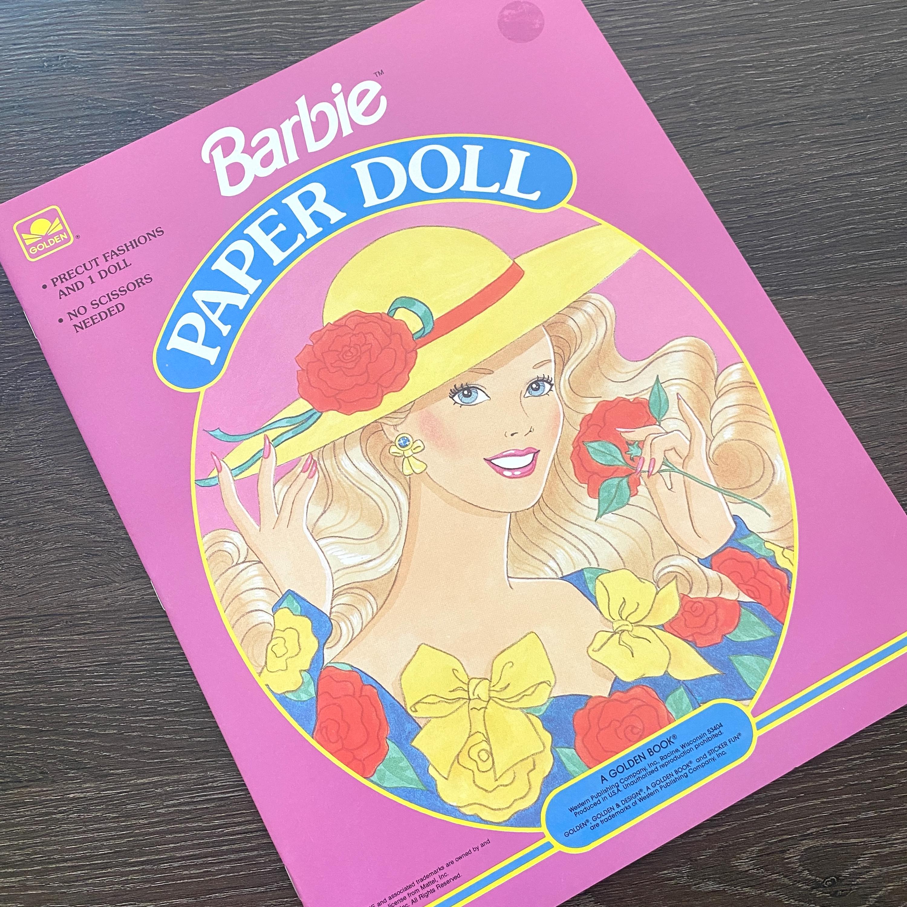 Vintage Unused Barbie Paper Doll Book - Uncut 90s Golden Children's Book, Paper Ephemera, Junk Journal, Craft Supply, Girls Fashion Book