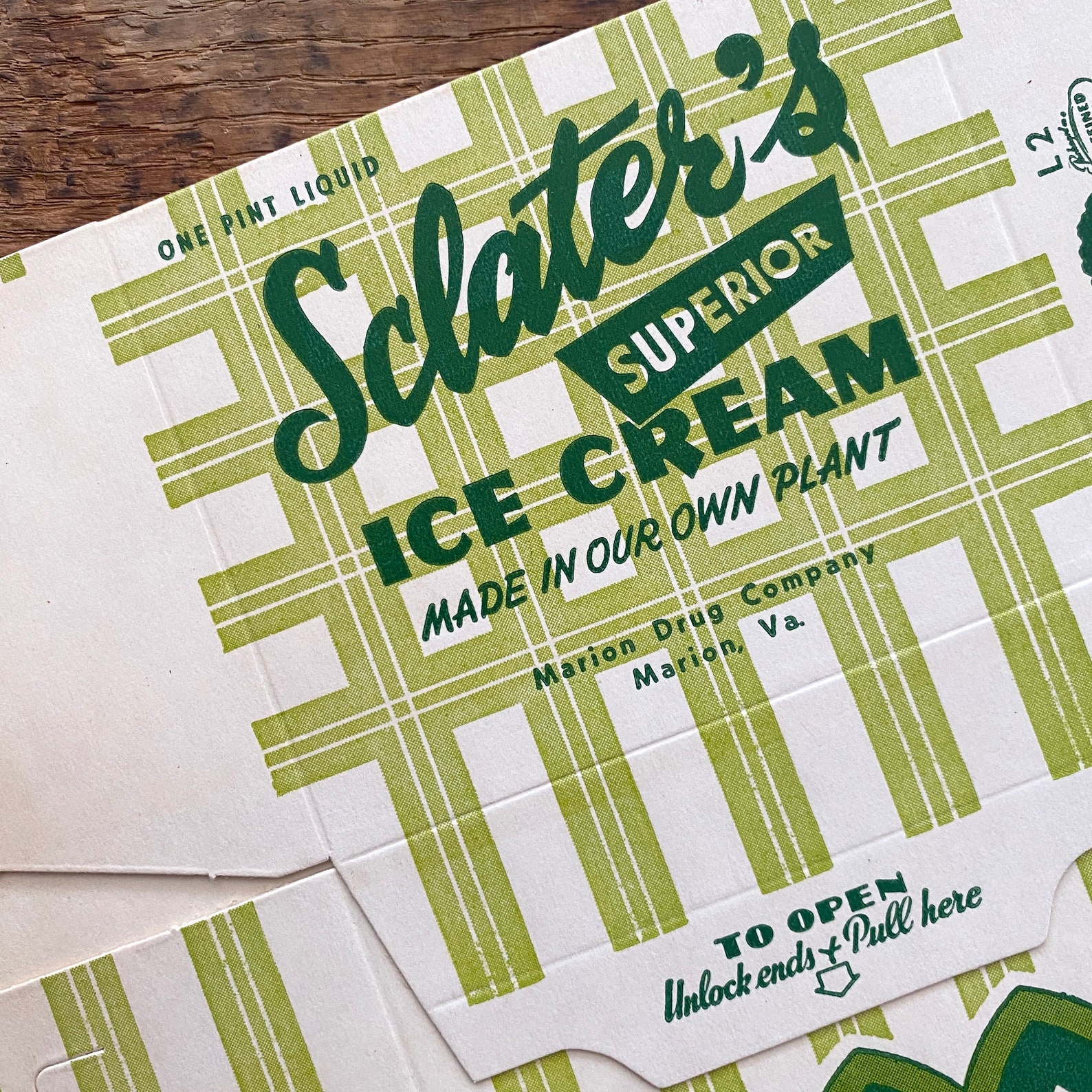 Vintage Ice Cream Box 1 Box Vintage Packaging Novelty Ice Etsy