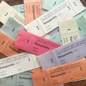 Vintage Tickets - Set of 21 - Vintage Ticket Stubs, Vintage Paper Ephemera, Vintage Tickets, Old Tickets, Junk Journal Ephemera, Collage