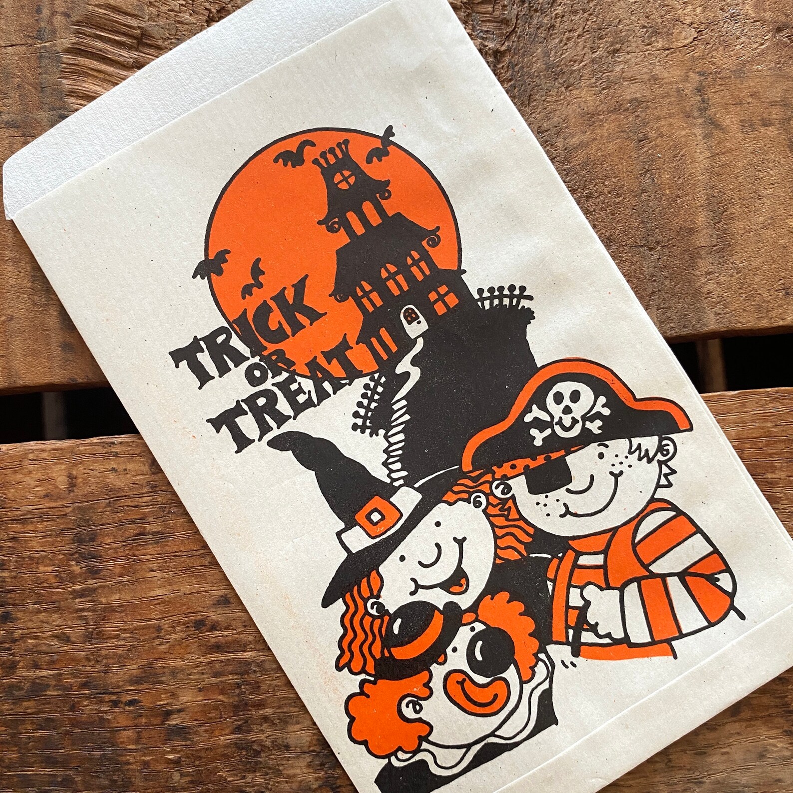 Vintage Halloween Treat Bags Set of 5 Trick or Treat Etsy