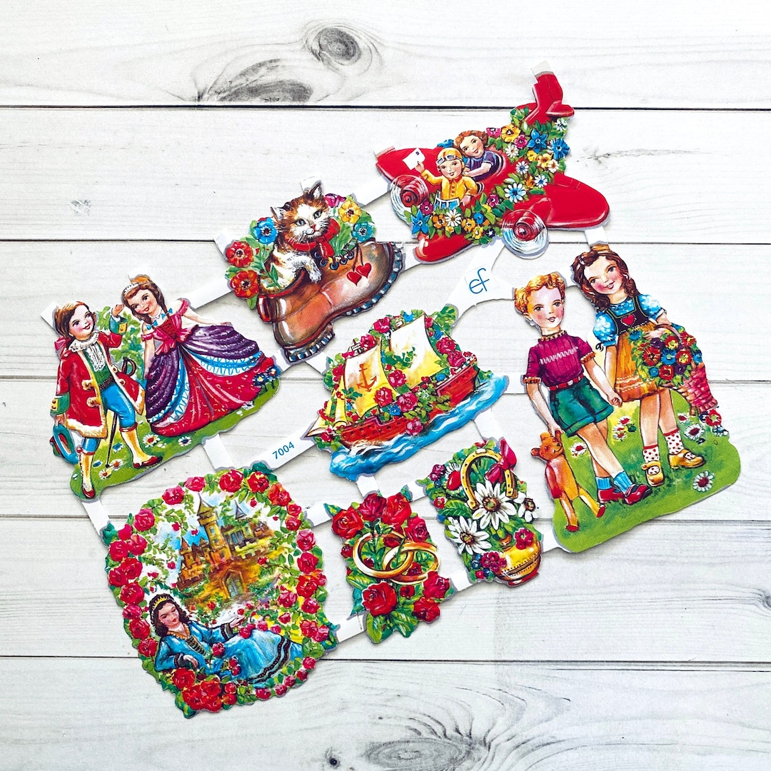 German Scraps Children Die Cuts, Cut Outs, Reproduction, Paper Ephemera ...