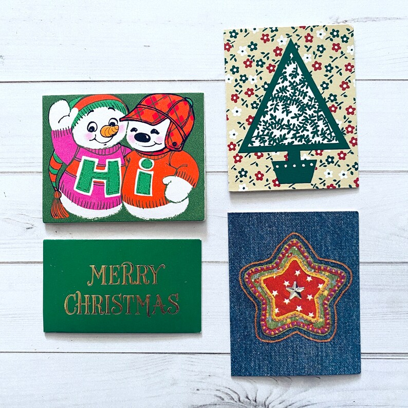 Vintage Unused Assorted Christmas Tags Set of 11 Vintage Gift Tags, Xmas Paper Ephemera, Junk Journal, NOS Hallmark, Craft Supplies Lot image 4