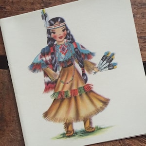 Vintage Dolls of Many Lands Card - Native American Doll - Blank Inside - Unused
