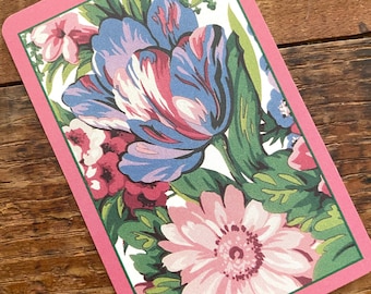 トランプ FLORA ヴィンテージ80年代 カラフルな花柄トランプ - 6枚セット - Etsy 日本
