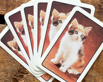 Vintage Kitten Playing Cards - Set of 6