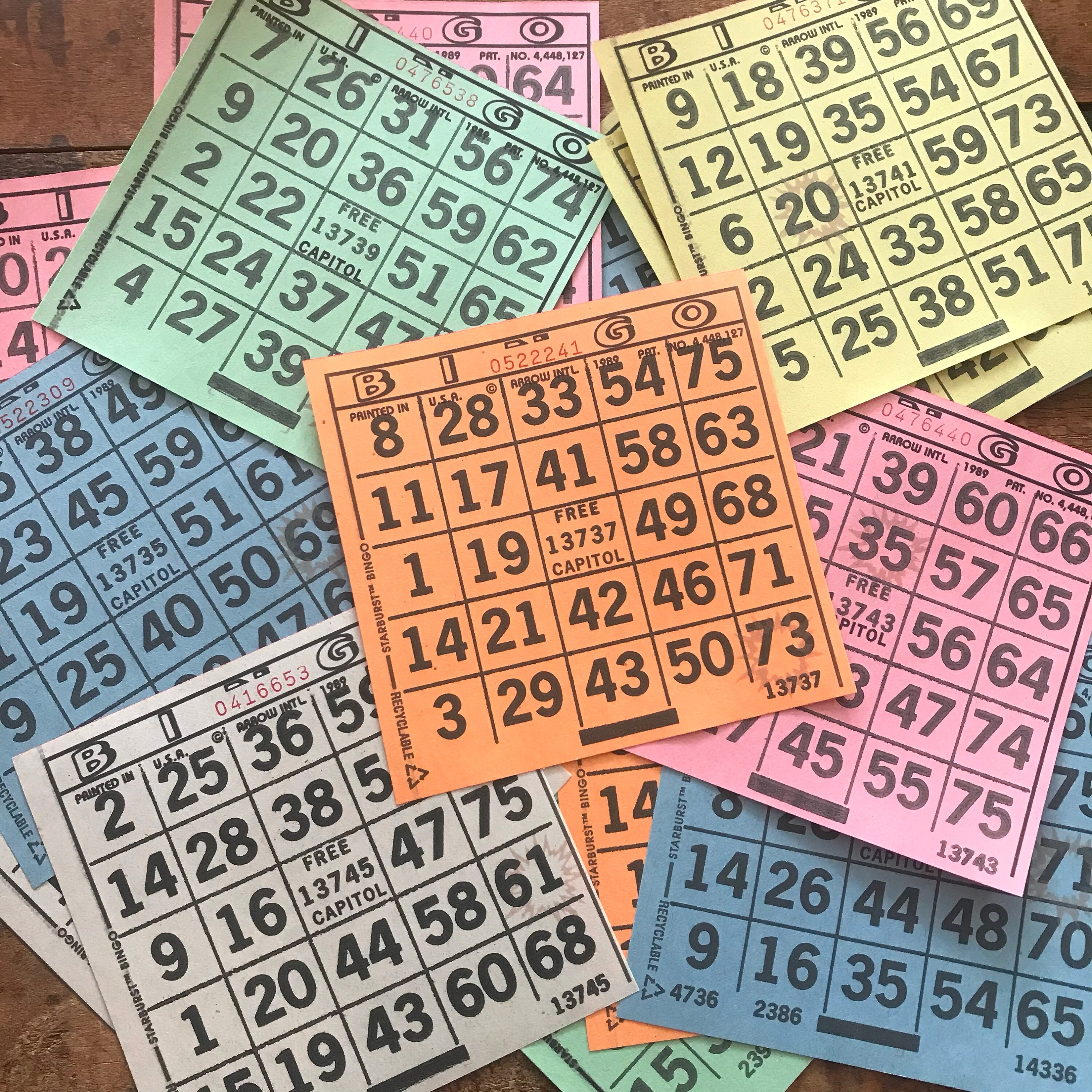 Paper bingo cards set of 60 bingo sheets junk journal - etsy