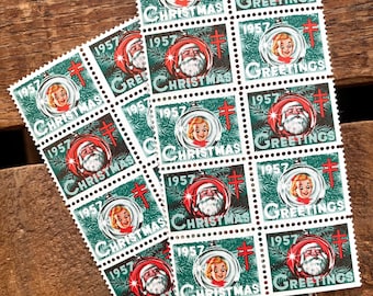 1964年クリスマス ヤドリギ ヒイラギ ポインセチア 植物 4種類 5セント