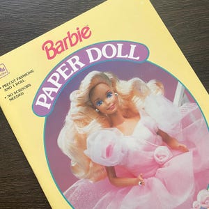 Vintage Unused Barbie Paper Doll Book - Uncut 90s Golden Children&#39;s Book, Paper Ephemera, Junk Journal, Craft Supply, Girls Fashion Book