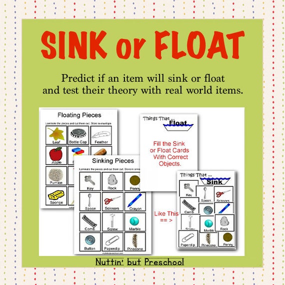 Things That Float & Things That Don't Preschool Science - Etsy