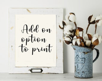 Add On Option To Print