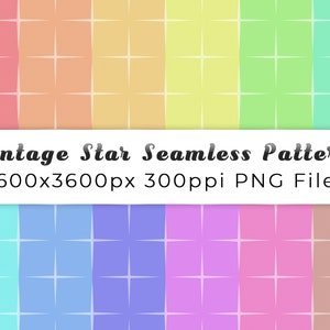 Vintage Star Seamless Pattern Digital Paper