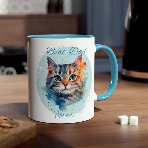 Cat Dad Mug, Unique Gift for Father's Day, Birthday, Dad, Step Dad, Cat Owners.