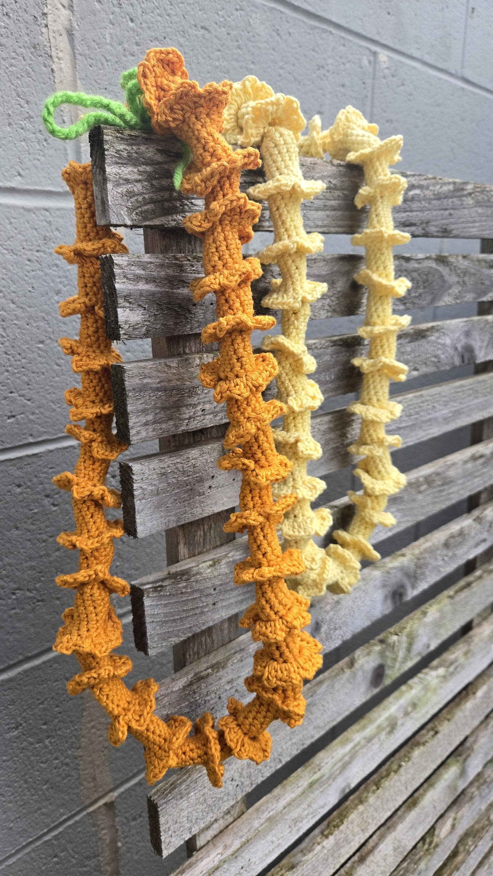 Hawaiian Puakenikeni Crochet Flower Lei Puakenikeni lei ??? my first free handed project, I  main image 4