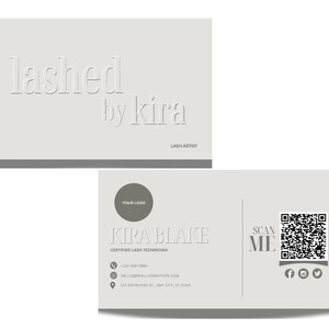 Instagram Business Card Templates, Editable Business Card Template, Lash Template, QR Code Business Card, Small Business, Canva Template