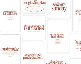 Editable Skincare Instagram Templates: Social Media Posts (Canva)