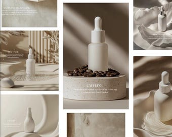 Skincare Instagram Post Templates: Esthetician Social Media (Canva Editable)