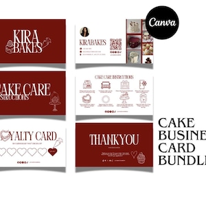 Cake Business Card, Bakery Business Card, Cupcake Business, Custom Business Card, Cake Care Card, Bakery Branding,Cake Care Card, Catering