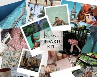 Vision Board Kit: Printable Manifestation Images & Canva Templates