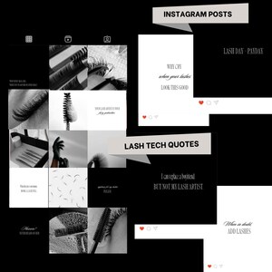 Lash Tech Instagram Quotes,Instagram Template Post,Lash Tech Branding kit |,Lash Extension Post, Lash Tech Template, Canva Template,