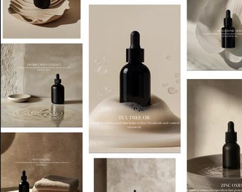 Skincare Instagram Post Templates: Esthetician Social Media (Editable in Canva)