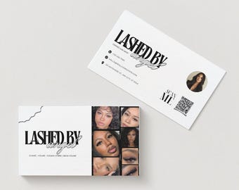 Instagram Business Card Templates, Editable Esthetician Business Card Template, QR Code, Small Business, Lash Tech, Nail Makeup Artist,