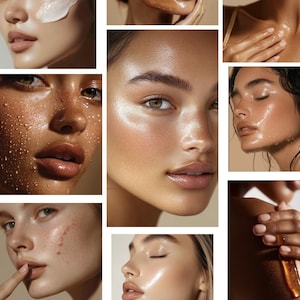 Skincare AI Stock Photos Bundle,  Beauty Esthetician, AI Stock, Faceless Women, Social Media Content, PLR Beauty Images, Aesthetic Photos