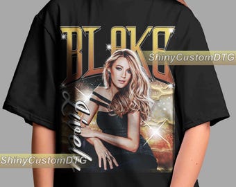 Blake Lively Shirt American Actresses Shirt Vintage Bootleg Sweatshirt Long Sleeve Retro Unisex Graphic Tee Adult Bestseller Design Youth