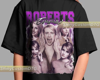 Emma Roberts Shirt American Actresses Shirt Vintage Bootleg Sweatshirt Long Sleeve Retro Unisex Graphic Tee Adult Bestseller Design Youth